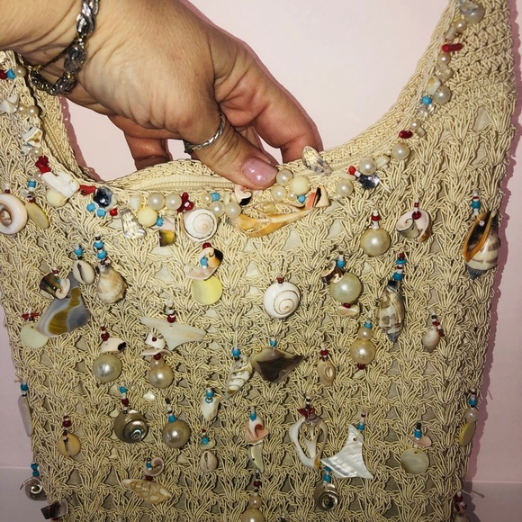 Cappelli for Strawworld Handbags - Cappelli Crocheted sea shell bag